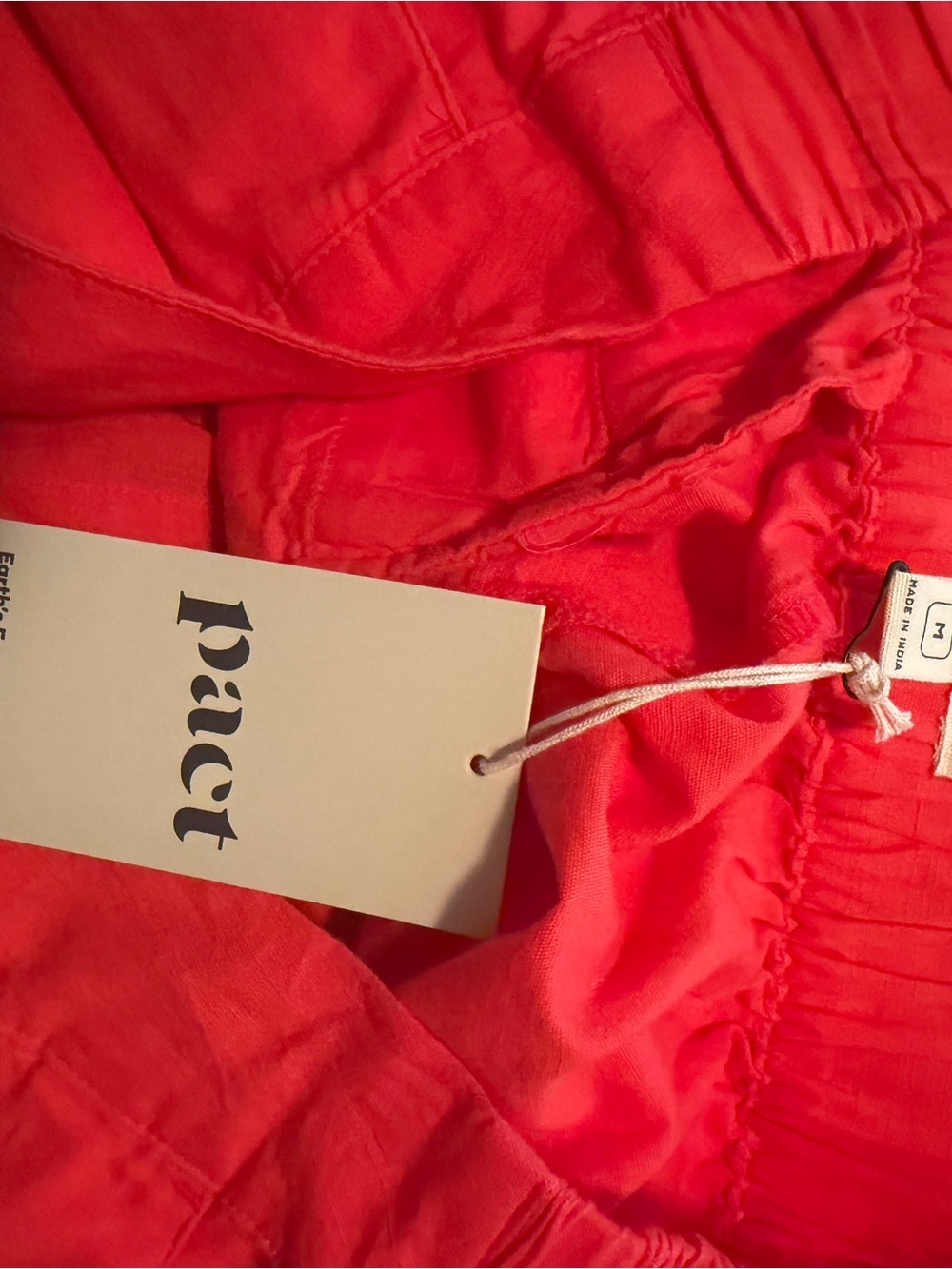 Pact Women's Bright Red Sleeveless Top & Shorts Set - Picture 3 of 3